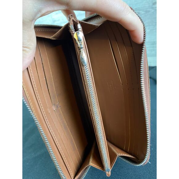 LOUIS VUITTON SUHALI Zippy Zip Around Tan Long Wallet #22016 - Picture 5 of 11